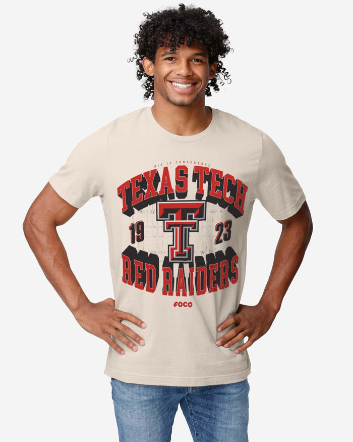 Texas Tech Red Raiders Field Arched Wordmark T-Shirt FOCO - FOCO.com