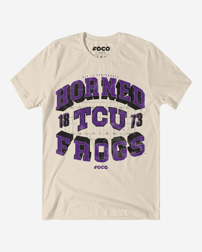 TCU Horned Frogs Field Arched Wordmark T-Shirt FOCO S - FOCO.com