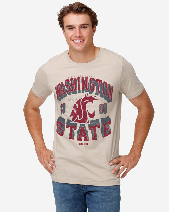 Washington State Cougars Field Arched Wordmark T-Shirt FOCO - FOCO.com