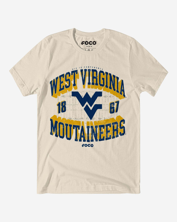 West Virginia Mountaineers Field Arched Wordmark T-Shirt FOCO S - FOCO.com