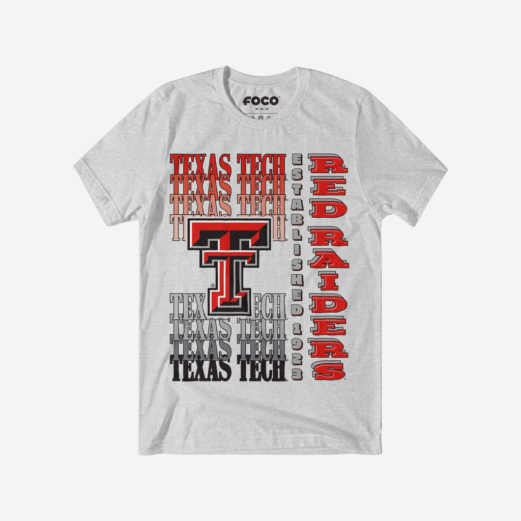 Texas Tech Red Raiders Gradient Wordmark T-Shirt FOCO S - FOCO.com