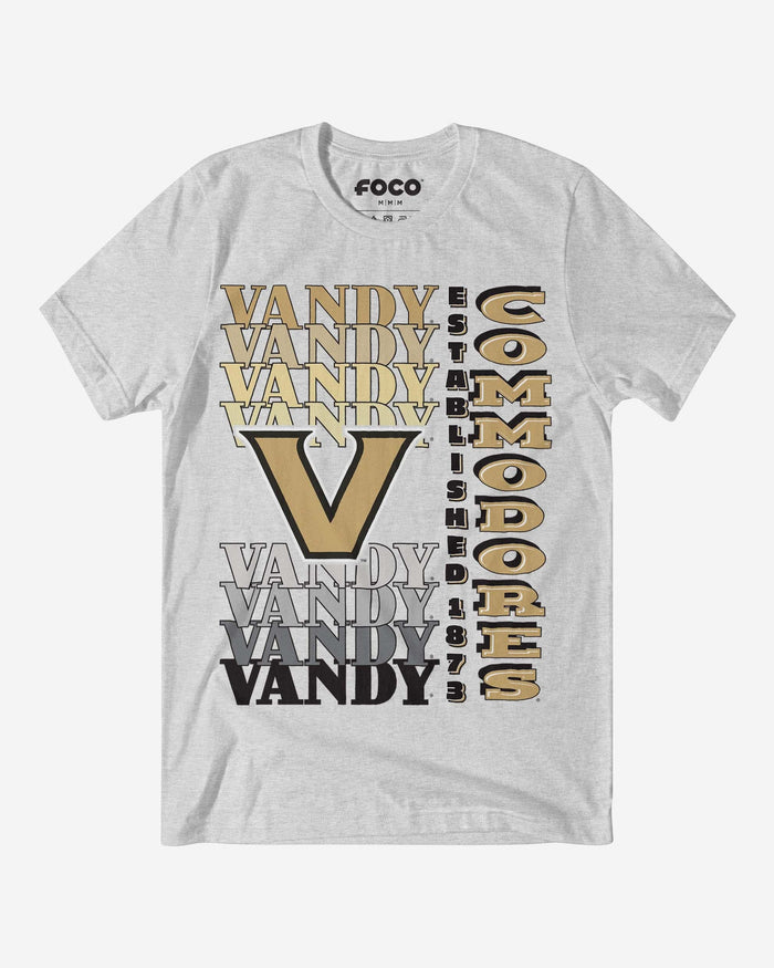 Vanderbilt Commodores Gradient Wordmark T-Shirt FOCO S - FOCO.com