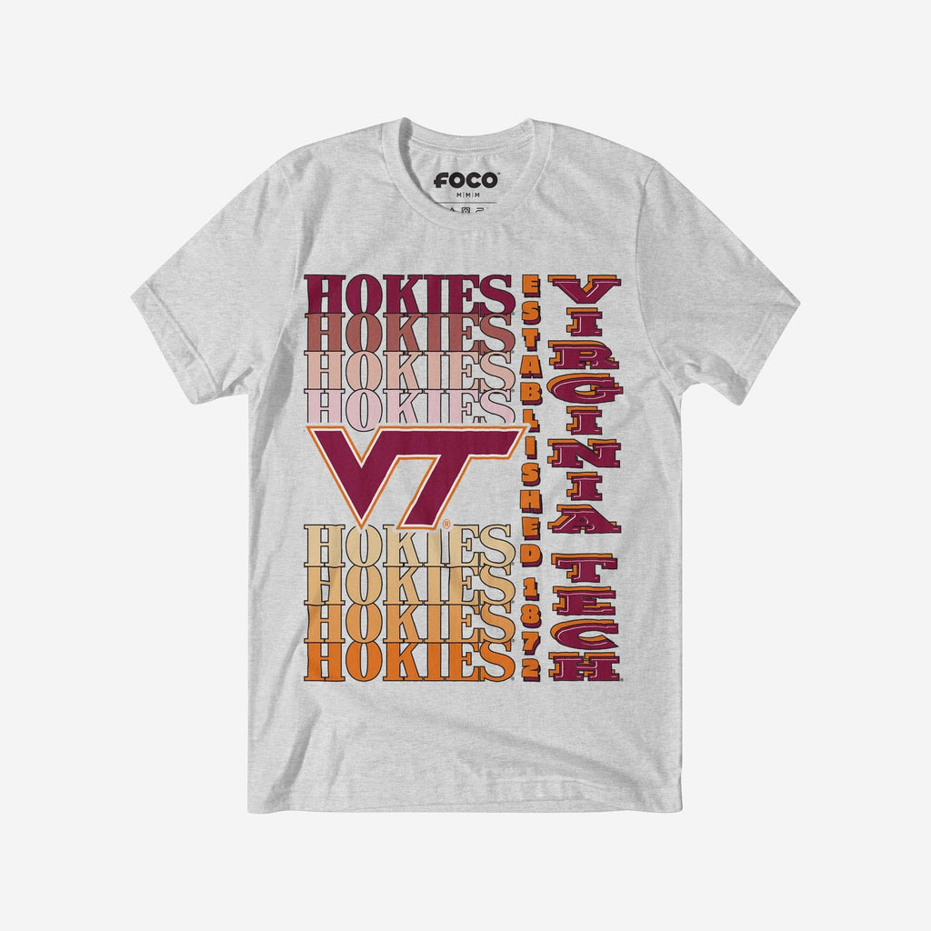 Virginia Tech Hokies Gradient Wordmark T-Shirt FOCO S - FOCO.com