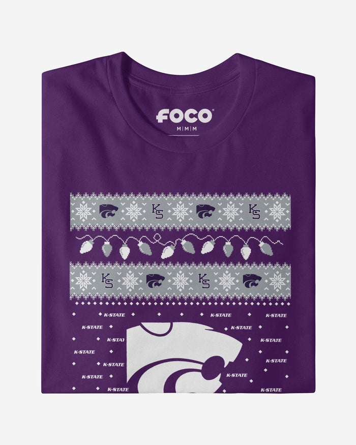 Kansas State Wildcats Holiday Lights Sweater T-Shirt FOCO - FOCO.com