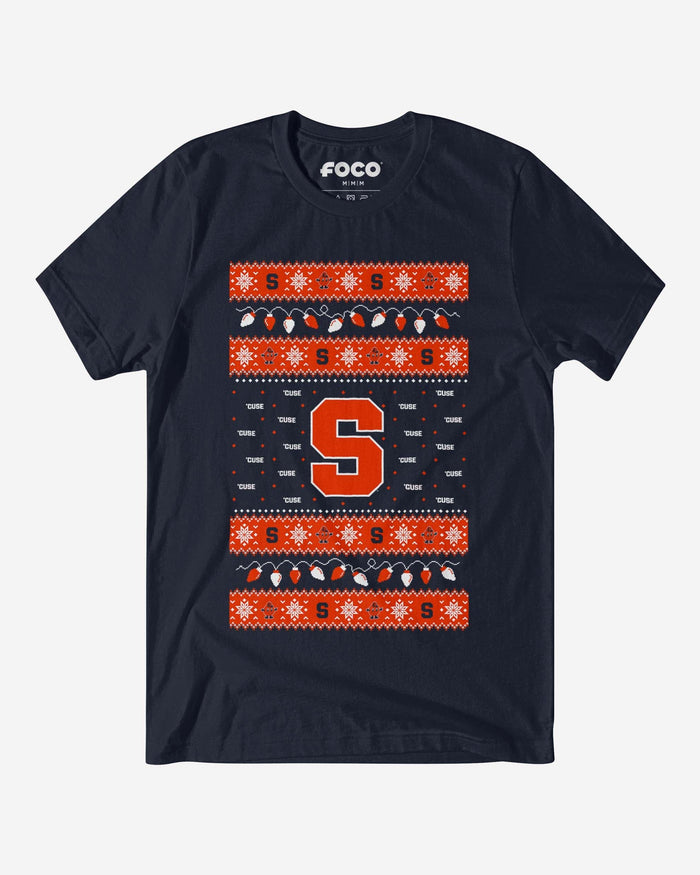 Syracuse Orange Holiday Lights Sweater T-Shirt FOCO S - FOCO.com