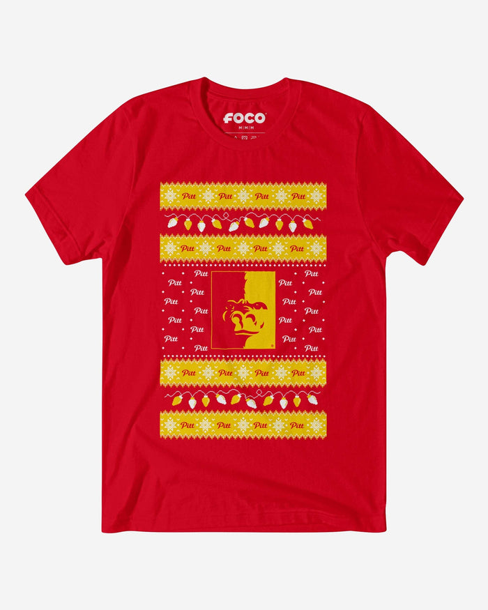 Pittsburg State Gorillas Holiday Lights Sweater T-Shirt FOCO S - FOCO.com