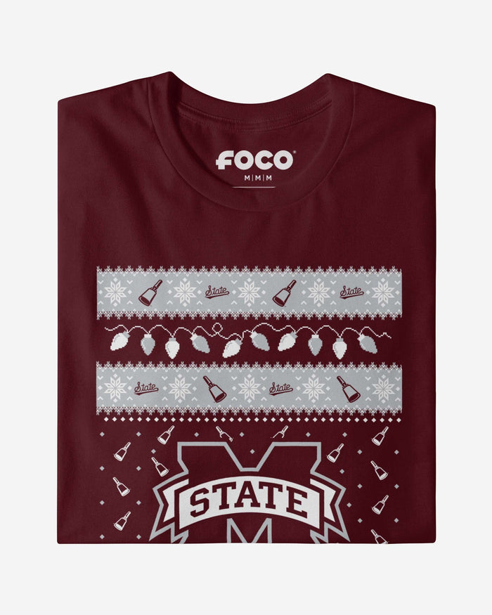 Mississippi State Bulldogs Holiday Lights Sweater T-Shirt FOCO - FOCO.com