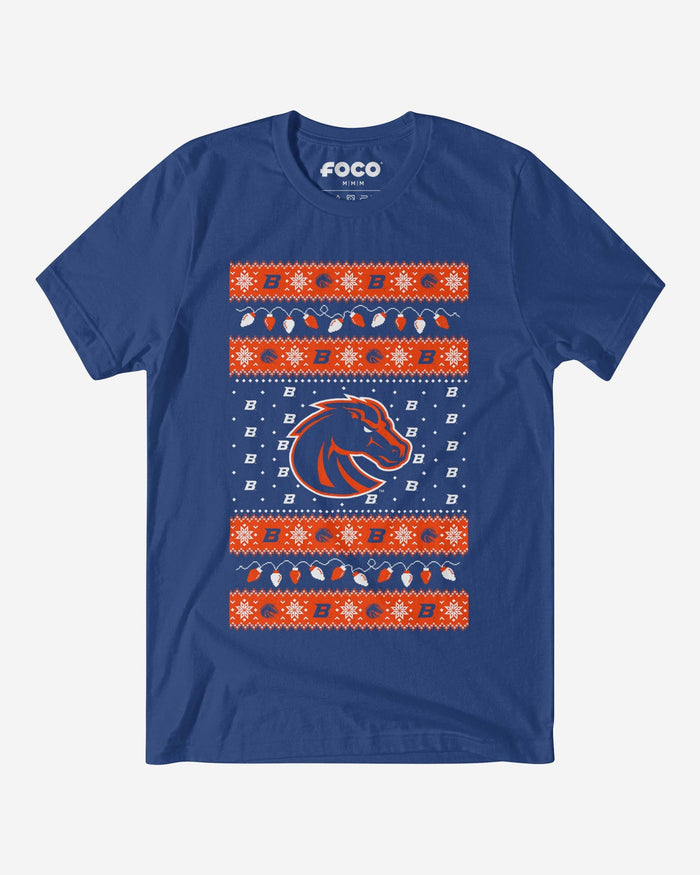 Boise State Broncos Holiday Lights Sweater T-Shirt FOCO S - FOCO.com