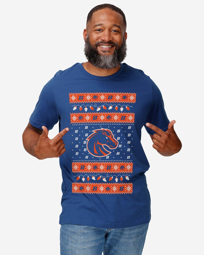 Boise State Broncos Holiday Lights Sweater T-Shirt FOCO - FOCO.com