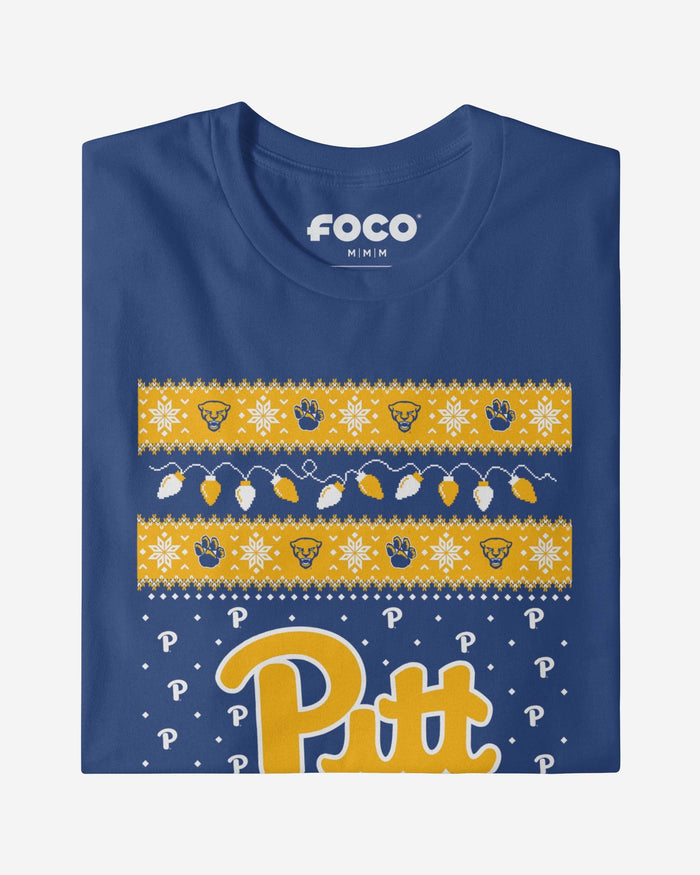 Pittsburgh Panthers Holiday Lights Sweater T-Shirt FOCO - FOCO.com