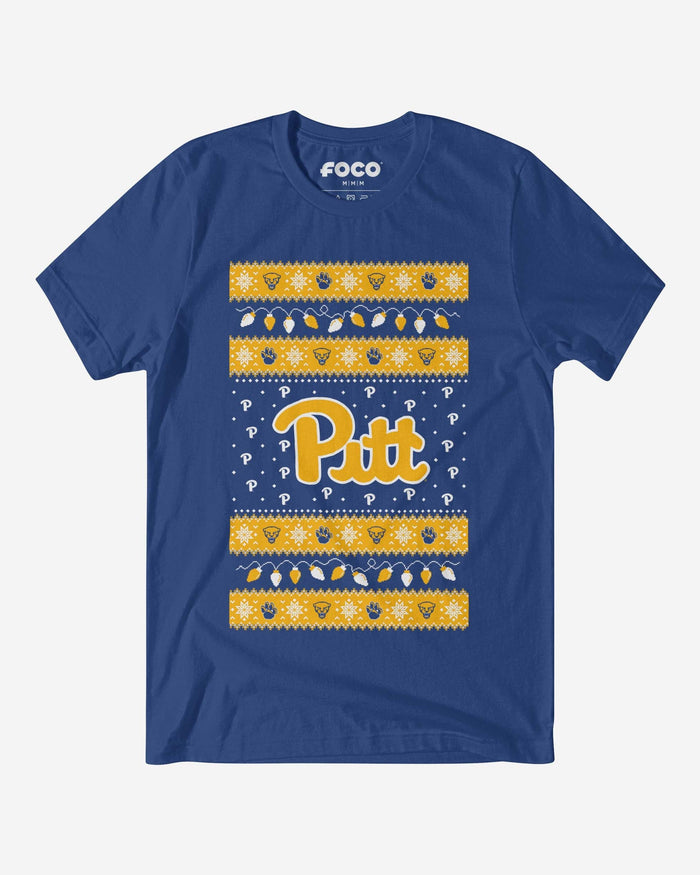 Pittsburgh Panthers Holiday Lights Sweater T-Shirt FOCO S - FOCO.com