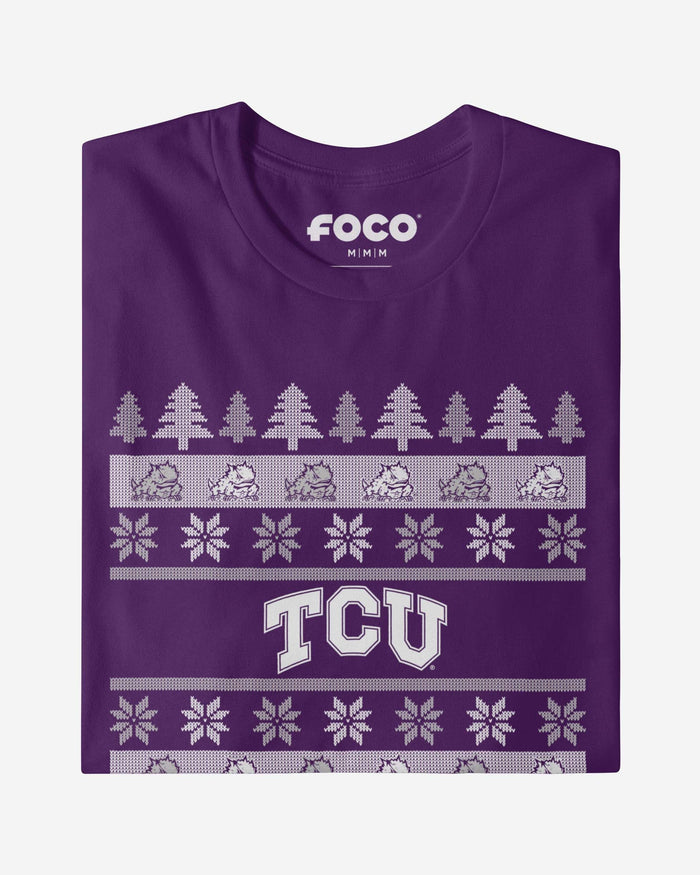 TCU Horned Frogs Holiday Sweater T-Shirt FOCO - FOCO.com