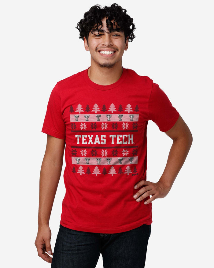 Texas Tech Red Raiders Holiday Sweater T-Shirt FOCO - FOCO.com