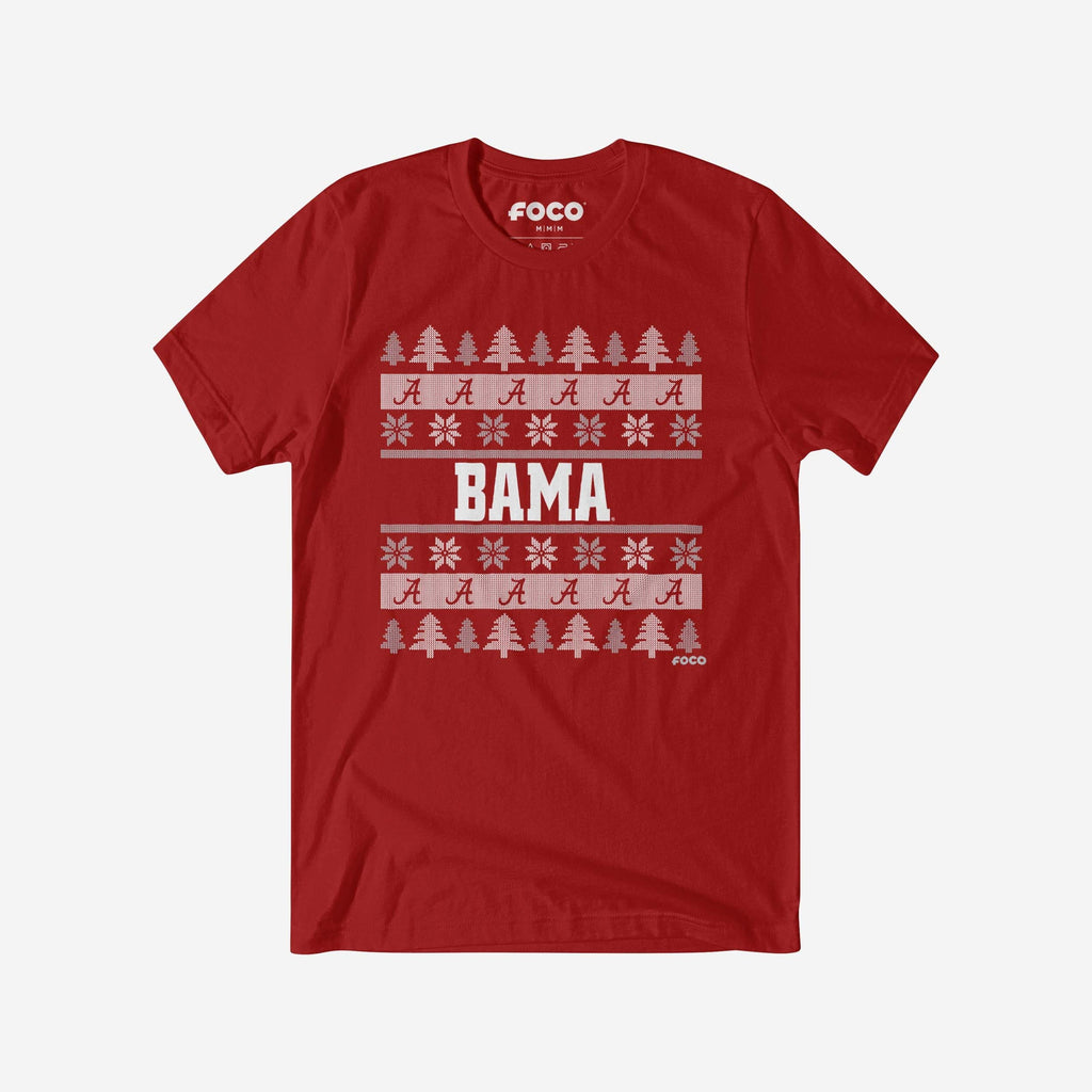 Alabama Crimson Tide Holiday Sweater T-Shirt FOCO S - FOCO.com