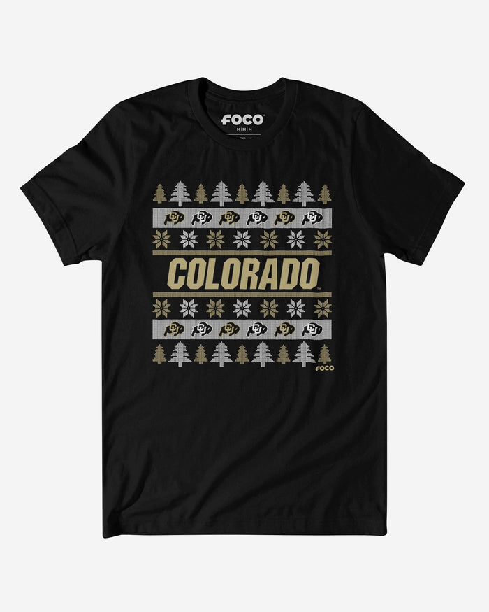 Colorado Buffaloes Holiday Sweater T-Shirt FOCO S - FOCO.com