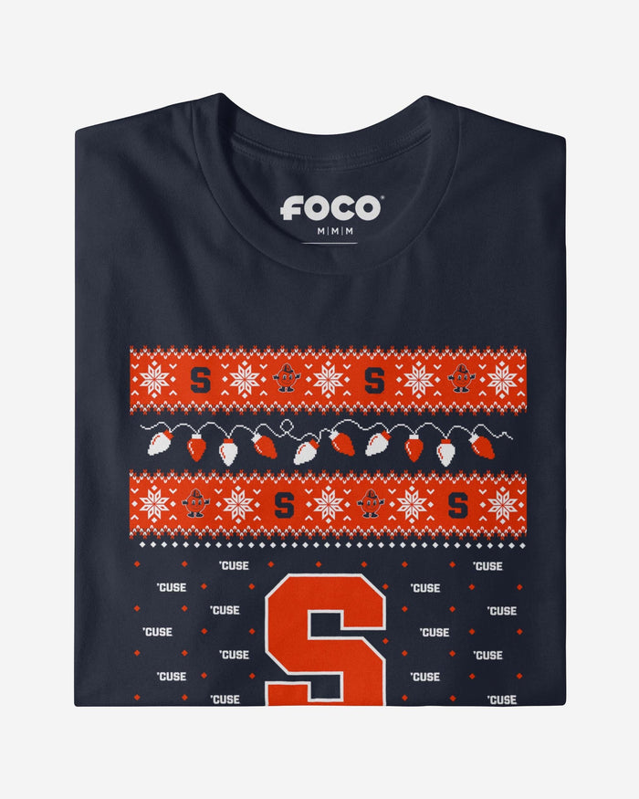 Syracuse Orange Holiday Lights Sweater Long Sleeve T-Shirt FOCO - FOCO.com