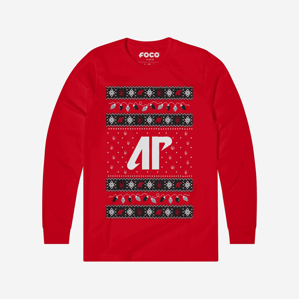 Austin Peay Governors Holiday Lights Sweater Long Sleeve T-Shirt FOCO S - FOCO.com