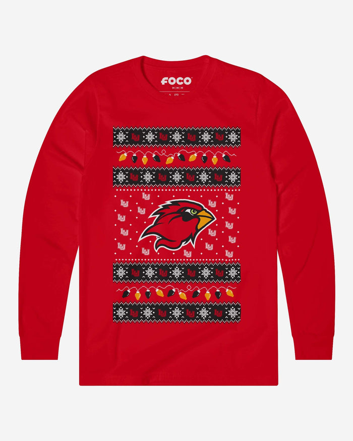 Lamar Cardinals Holiday Lights Sweater Long Sleeve T-Shirt FOCO S - FOCO.com