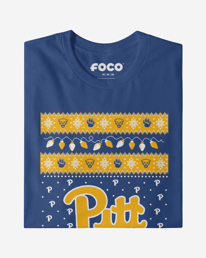 Pittsburgh Panthers Holiday Lights Sweater Long Sleeve T-Shirt FOCO - FOCO.com