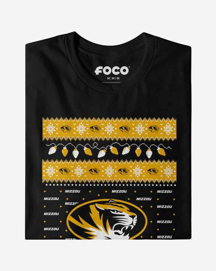 Missouri Tigers Holiday Lights Sweater Long Sleeve T-Shirt FOCO - FOCO.com