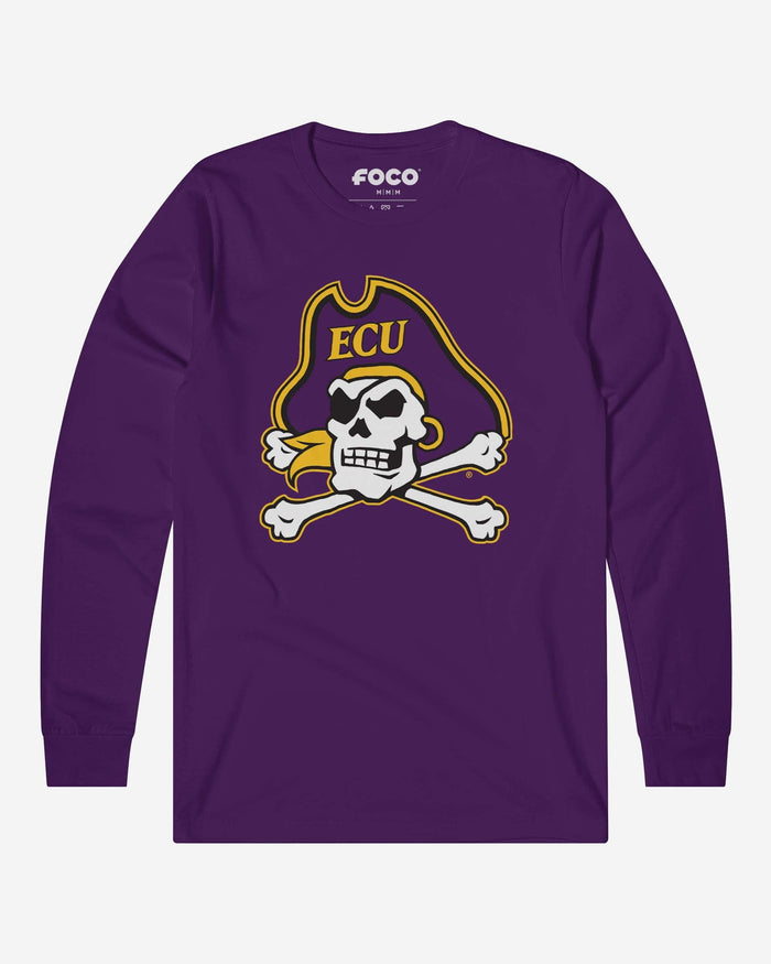 East Carolina Pirates Primary Logo Long Sleeve T-Shirt FOCO Team Purple S - FOCO.com