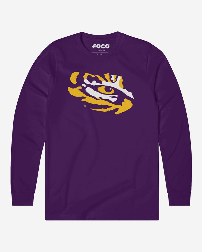 LSU Tigers Primary Logo Long Sleeve T-Shirt FOCO Team Purple S - FOCO.com