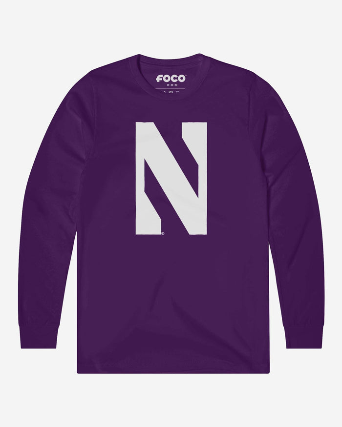 Northwestern Wildcats Primary Logo Long Sleeve T-Shirt FOCO Team Purple S - FOCO.com