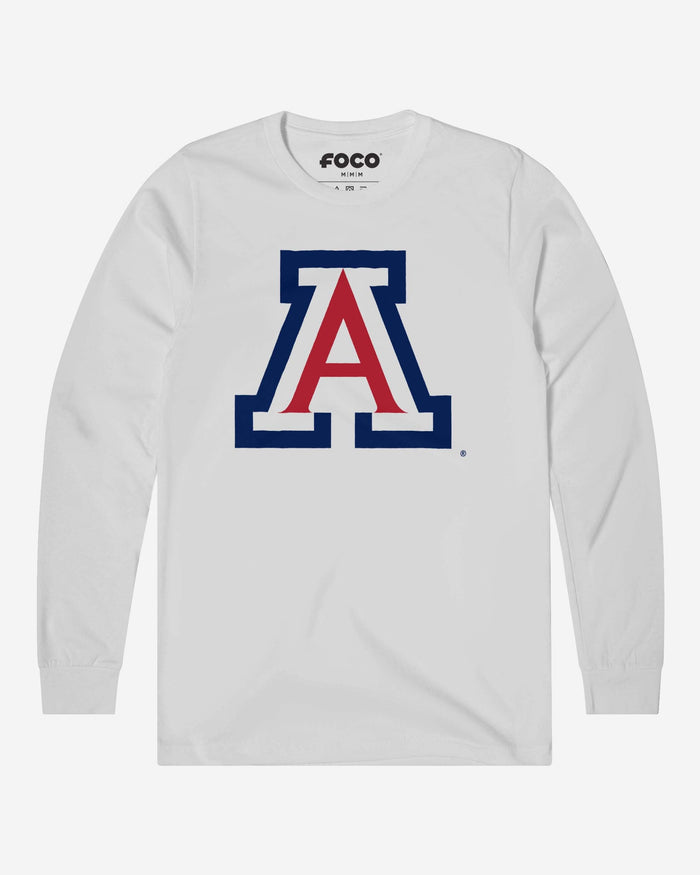 Arizona Wildcats Primary Logo Long Sleeve T-Shirt FOCO White S - FOCO.com