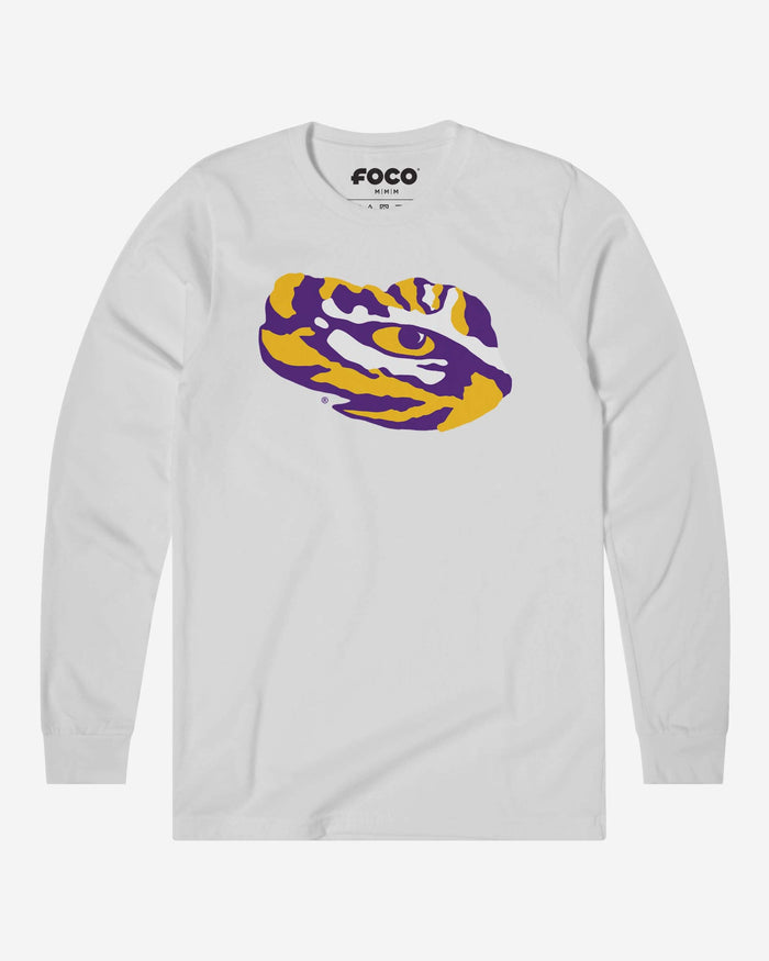 LSU Tigers Primary Logo Long Sleeve T-Shirt FOCO White S - FOCO.com