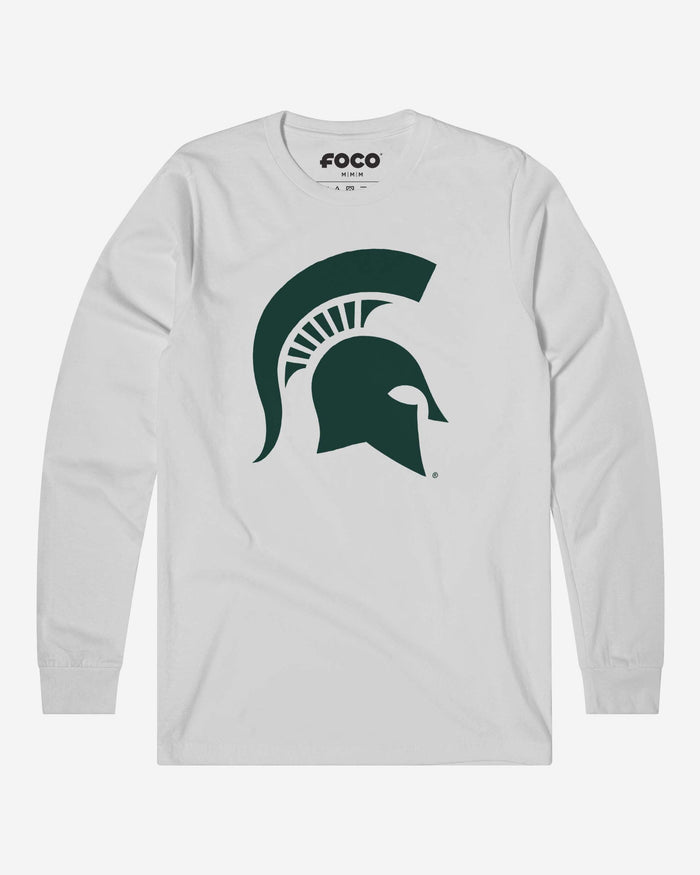 Michigan State Spartans Primary Logo Long Sleeve T-Shirt FOCO White S - FOCO.com