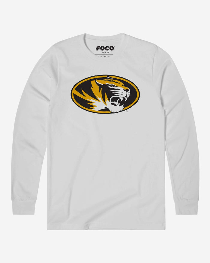 Missouri Tigers Primary Logo Long Sleeve T-Shirt FOCO White S - FOCO.com