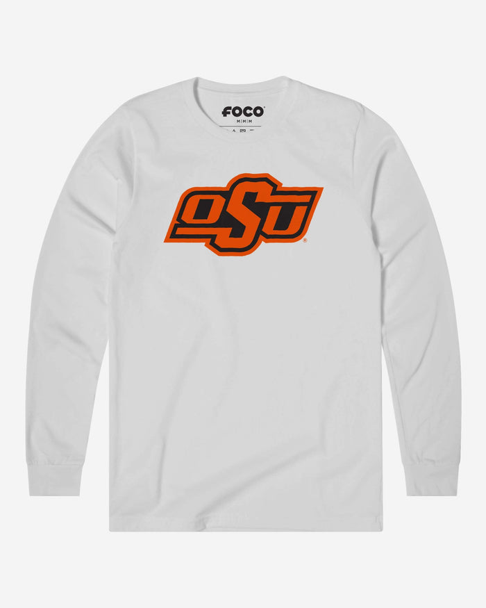 Oklahoma State Cowboys Primary Logo Long Sleeve T-Shirt FOCO White S - FOCO.com