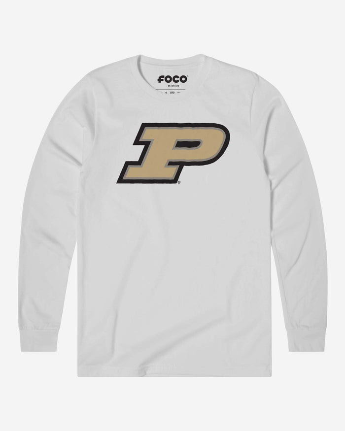 Purdue Boilermakers Primary Logo Long Sleeve T-Shirt FOCO White S - FOCO.com