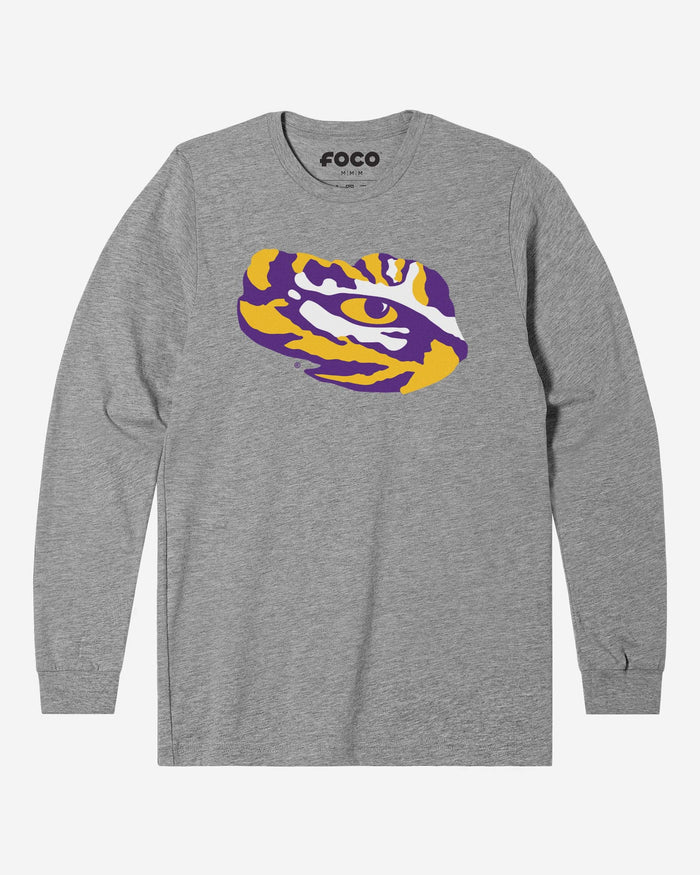 LSU Tigers Primary Logo Long Sleeve T-Shirt FOCO Athletic Heather S - FOCO.com