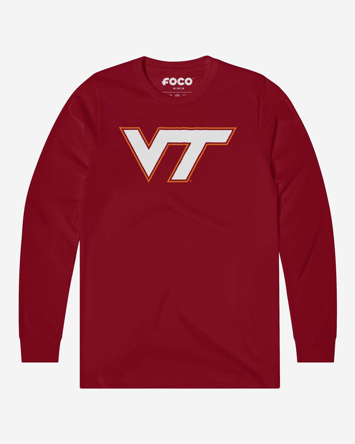 Virginia Tech Hokies Primary Logo Long Sleeve T-Shirt FOCO Cardinal S - FOCO.com