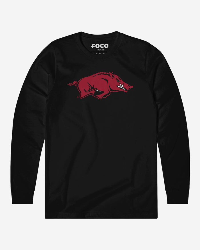 Arkansas Razorbacks Primary Logo Long Sleeve T-Shirt FOCO Black S - FOCO.com