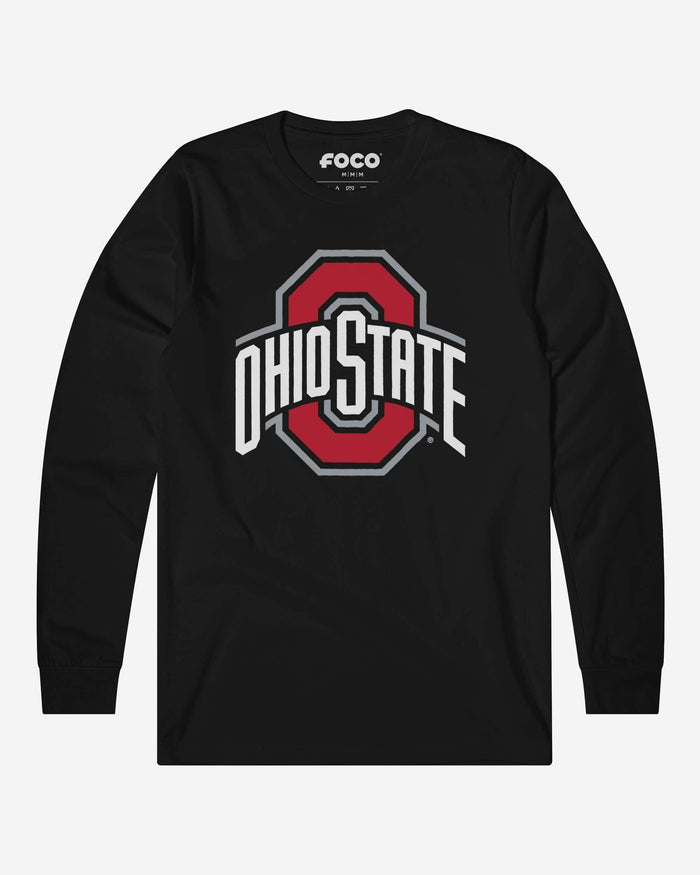 Ohio State Buckeyes Primary Logo Long Sleeve T-Shirt FOCO Black S - FOCO.com