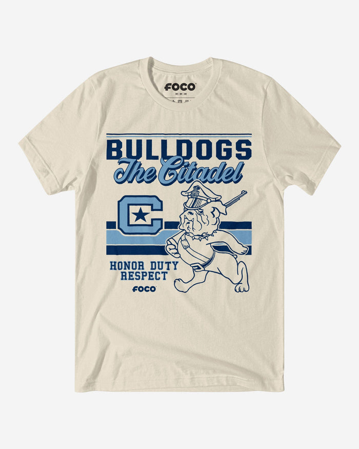 Marching Bulldog Citadel Bulldogs Retro Logo Mascot T-Shirt FOCO - FOCO.com