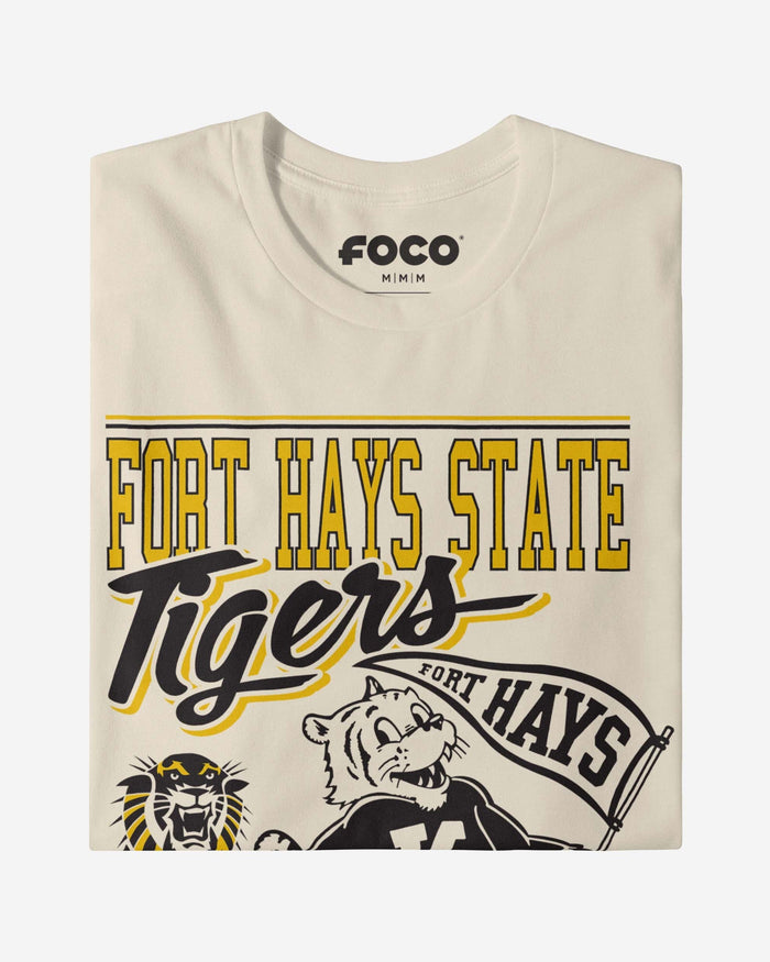 Victor E Tiger Fort Hays State Tigers Retro Logo Mascot T-Shirt FOCO - FOCO.com