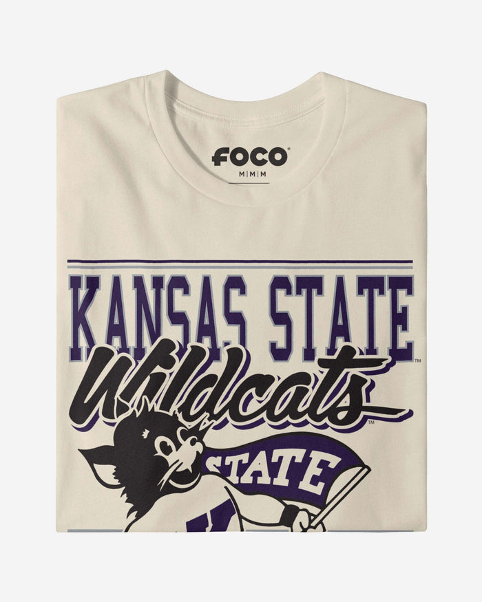 Willie the Wildcat Kansas State Wildcats Retro Logo Mascot T-Shirt FOCO - FOCO.com