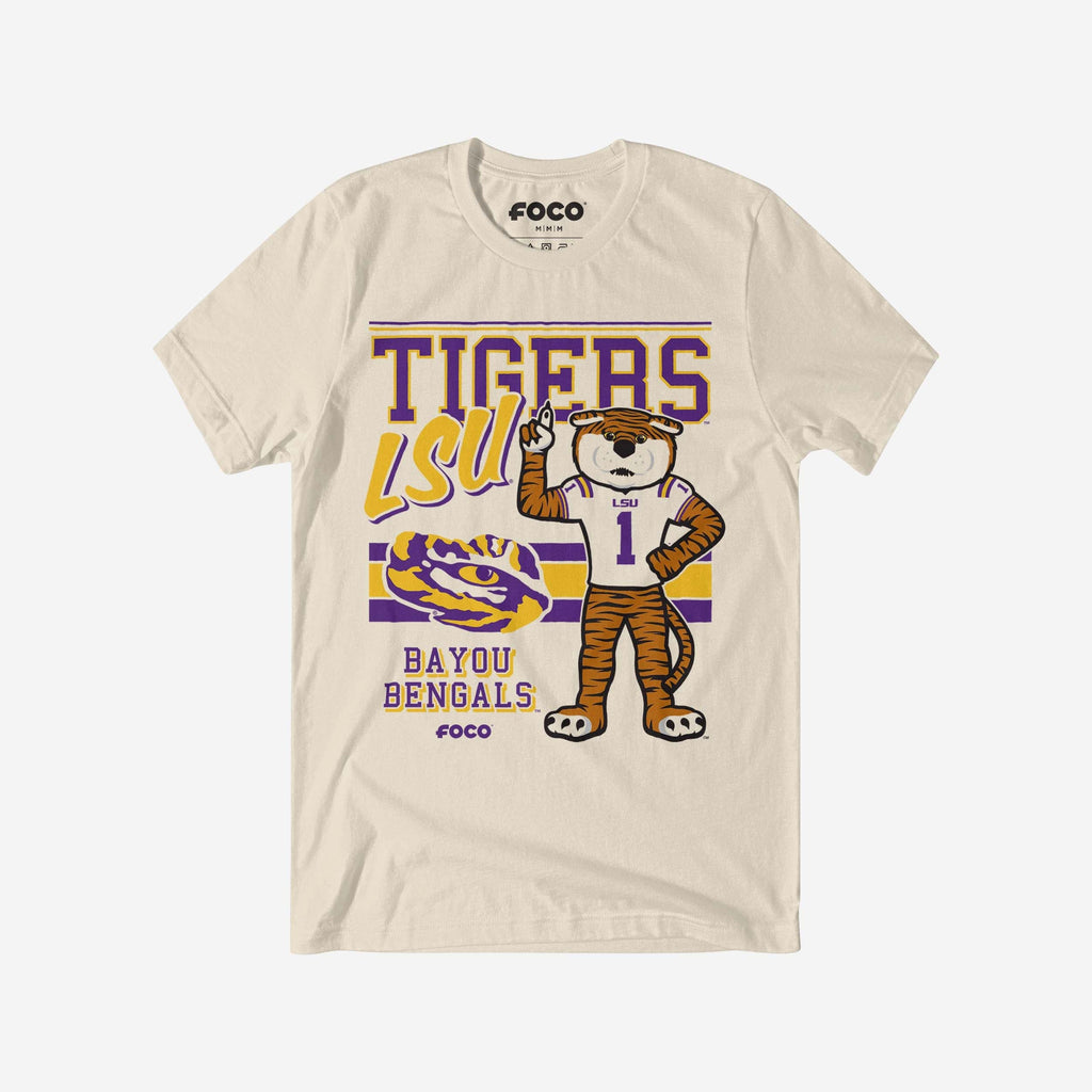 Mike the Tiger LSU Tigers Retro Logo Mascot T-Shirt FOCO S - FOCO.com