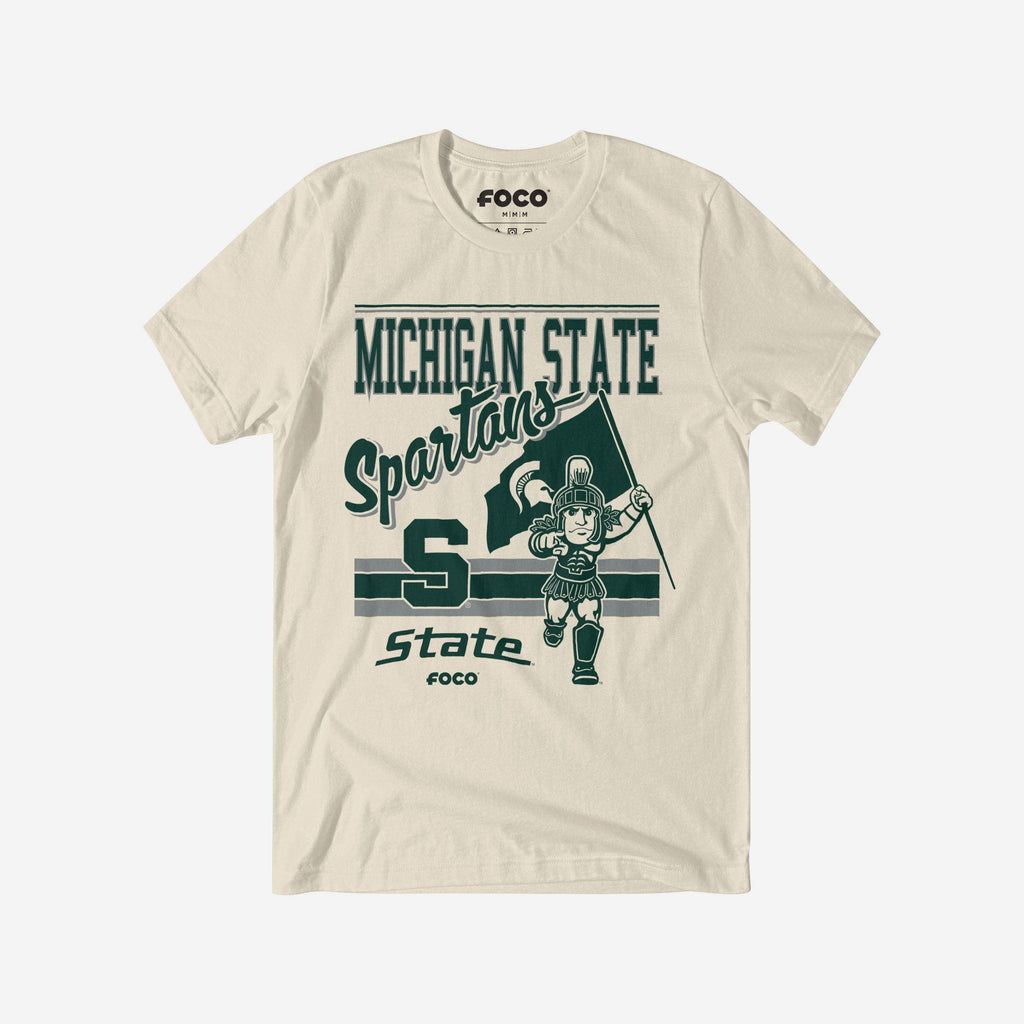 Sparty Michigan State Spartans Retro Logo Mascot T-Shirt FOCO S - FOCO.com