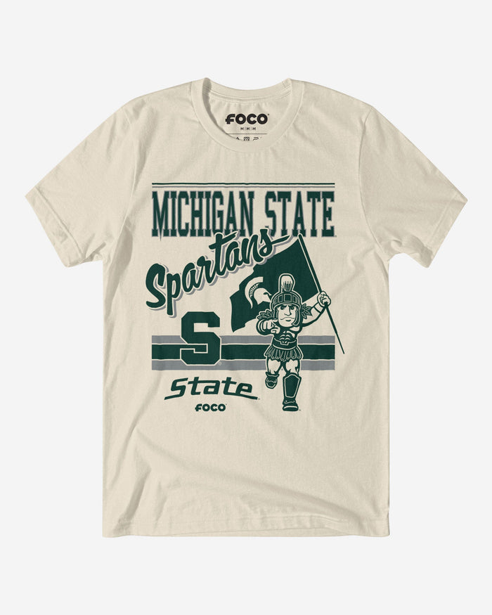 Sparty Michigan State Spartans Retro Logo Mascot T-Shirt FOCO S - FOCO.com