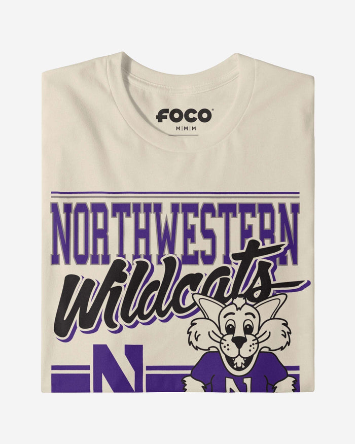 Willie the Wildcat Northwestern Wildcats Retro Logo Mascot T-Shirt FOCO - FOCO.com