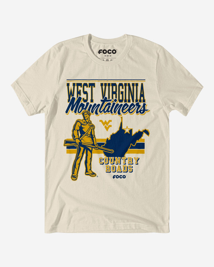 The Mountaineer West Virginia Mountaineers Retro Logo Mascot T-Shirt FOCO S - FOCO.com