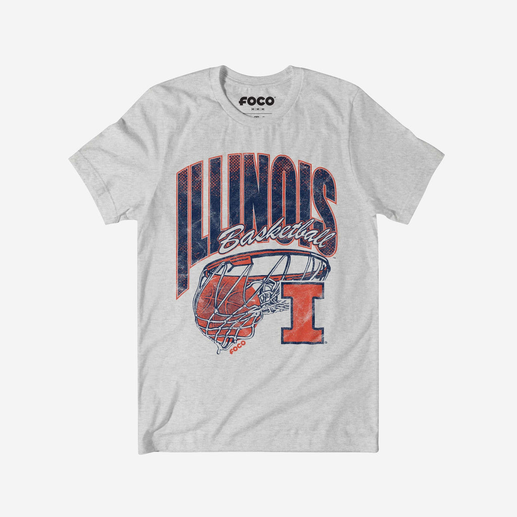 Illinois Fighting Illini Script Swish T-Shirt FOCO S - FOCO.com