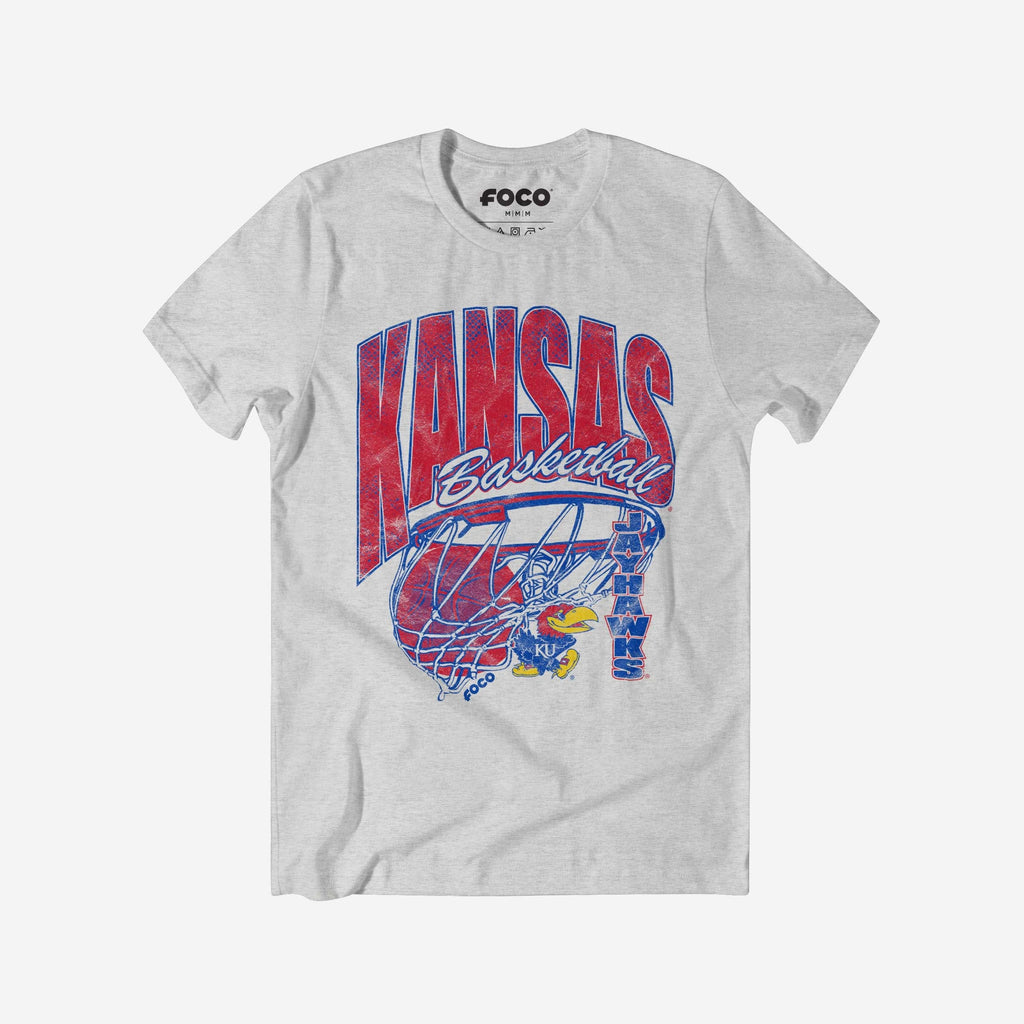 Kansas Jayhawks Script Swish T-Shirt FOCO S - FOCO.com