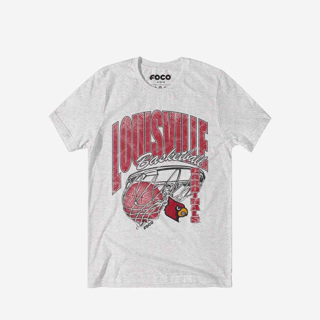 Louisville Cardinals Script Swish T-Shirt FOCO S - FOCO.com