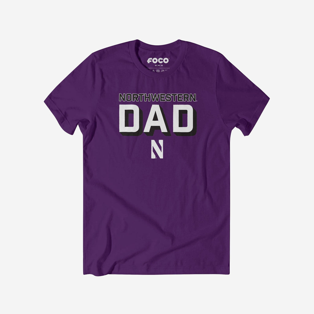 Northwestern Wildcats Team Dad T-Shirt FOCO - FOCO.com