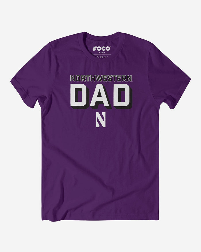 Northwestern Wildcats Team Dad T-Shirt FOCO - FOCO.com